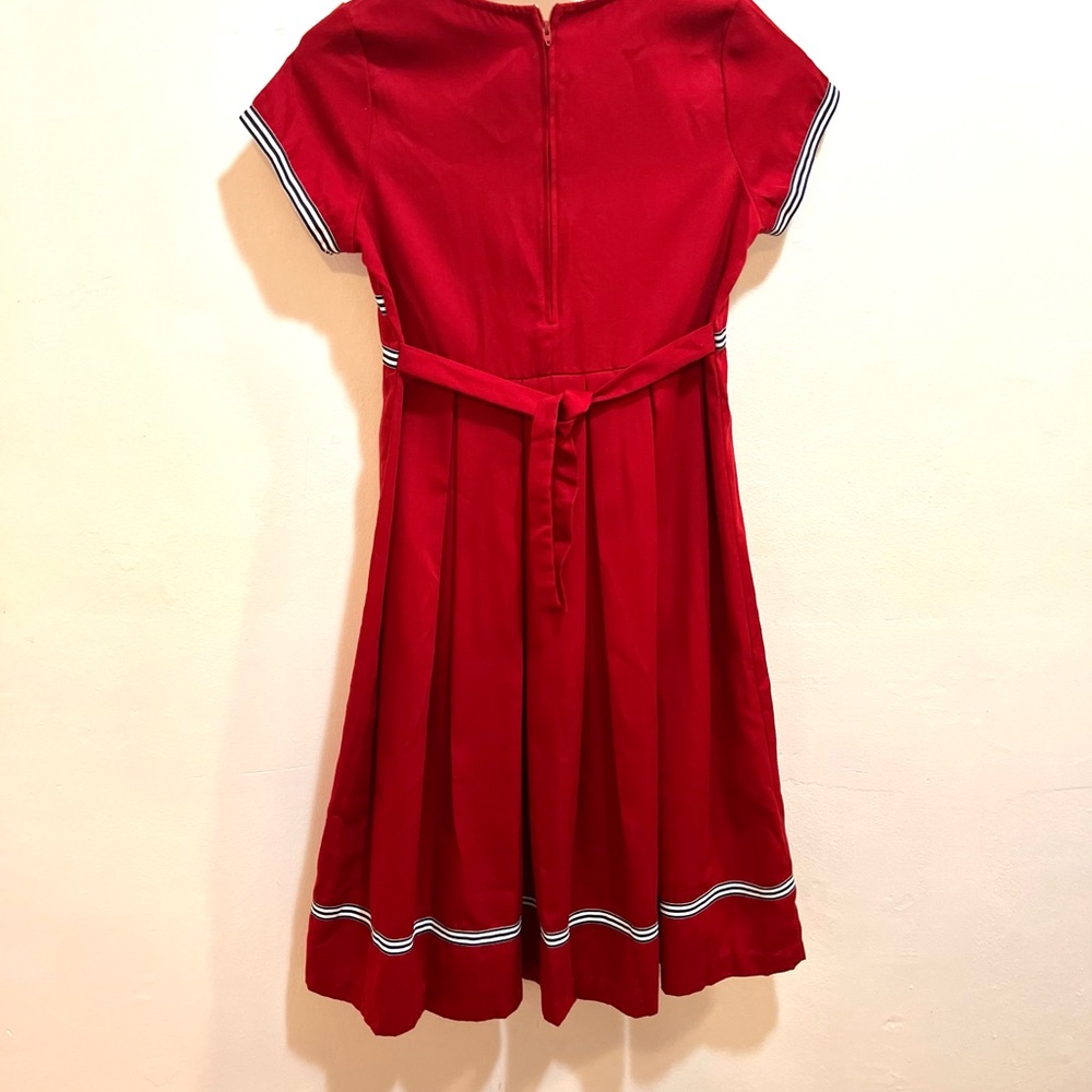 Vintage dress red navy white rare editions 12/14? - Picture 7 of 8